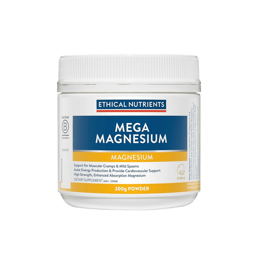 Ethical Nutrients Mega Magnesium Powder Citrus Flavoured 200g